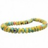 Yellow Synthetic Turquoise Rondelle Necklace