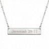 Silver Christian Bar Necklace Bible Verse Necklace Faith Necklace Sister Necklace Baptism Gift Birthday - C81845MNG23