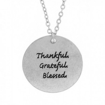 Thankful Grateful & Blessed Charm Necklace Silver or Gold 16" Plus Ext. Shoppingbuyfaith - CQ124LVA6PX