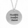 Thankful Grateful & Blessed Charm Necklace Silver or Gold 16" Plus Ext. Shoppingbuyfaith - CQ124LVA6PX