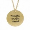 Thankful Grateful Necklace Shoppingbuyfaith silver plated base