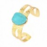 JAB 1 Pcs Gold Cuff Blue Howlite Turquoise Bangle Freeform Gemstone Women Bangle Jewelry G0210 - CA12574QC1B