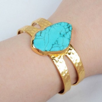 JAB Howlite Turquoise Freeform Gemstone in Women's Strand Bracelets