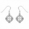 Jewelry Trends Sterling Silver Celtic Knotwork Cross Dangle Earrings - CC11XGFAT7V