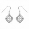Jewelry Trends Sterling Silver Celtic Knotwork Cross Dangle Earrings - CC11XGFAT7V