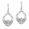 Unity Celtic Knot Oval .925 Sterling Silver Dangle Earrings - C411OQ0HG0T