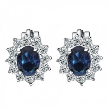Yoursfs Crystal Earrings Cocktail sapphire in Women's Clip-Ons Earrings