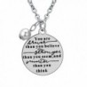 Stainless Steel You're Braver Stronger Smarter Inspirational Pendant Neckalce Gift for Women Men - CA12O1GNIRJ