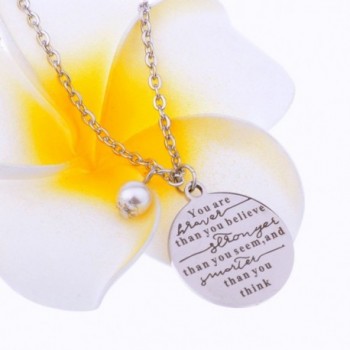 Stainless Stronger Smarter Inspirational Neckalce in Women's Pendants