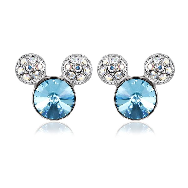 IUHA Colorful Earrings Swarovski Birthstone - aquamarine - CX18658ZLZ8