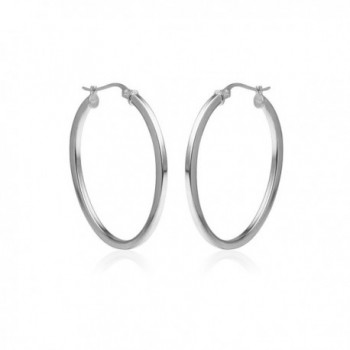 Sterling Silver Oval Square Tube Earrings