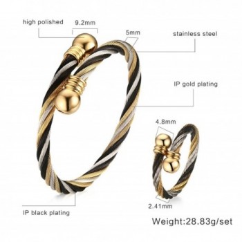 Stainless Steel Twisted Bangle Bracelets