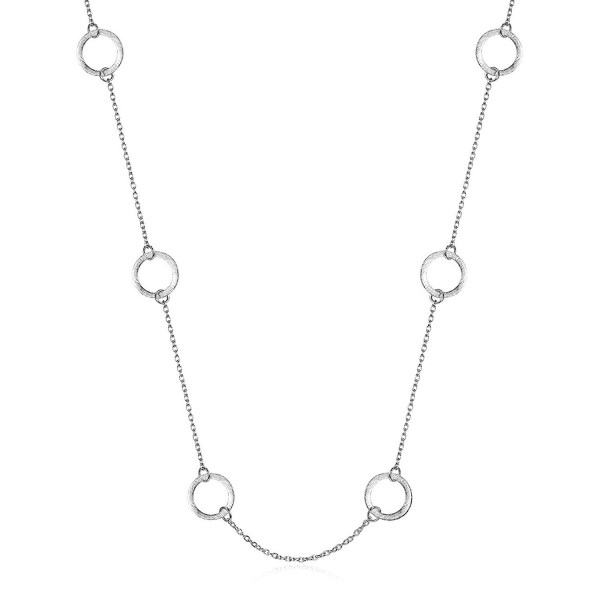 Karma Necklace Circle Station Chain Necklace | 925 Sterling Silver - CO187DUSKZD