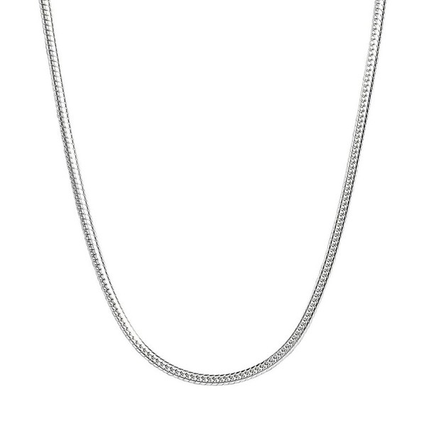Sterling Silver Snake Chain Necklace Solid 1.1mm Wide 16-20" Inch Length - CX12O3MGJ8V