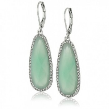Lonna & Lilly "Classics" Silver Tone Green Drop Earrings - CS12ELJWMHV