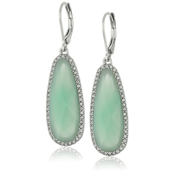 Lonna & Lilly "Classics" Silver Tone Green Drop Earrings - CS12ELJWMHV