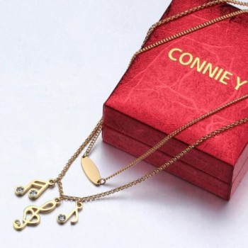 CONNIE Y Plated Fashion Necklace Musical in Women's Pendants