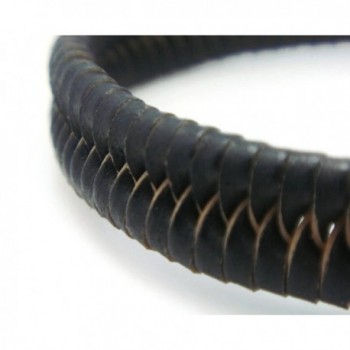 APECTO Leather Wristband Bracelet Handmade