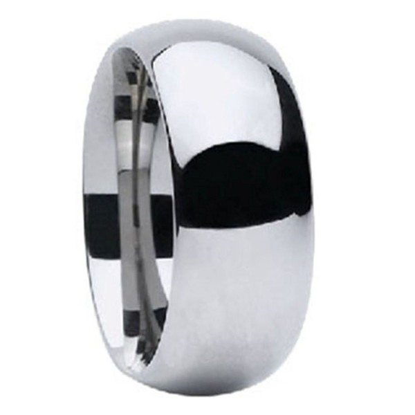 High Polished Tungsten Carbide 9mm Width Classic Dome Traditional Wedding Comfort Fit Ring Band R678 - C3183MES6AL