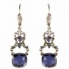 Anne Koplik Designs Antique Finish Vintage Inspired Blue-Purple Drop Earrings ES8274TAZ - CR110G1PFGJ