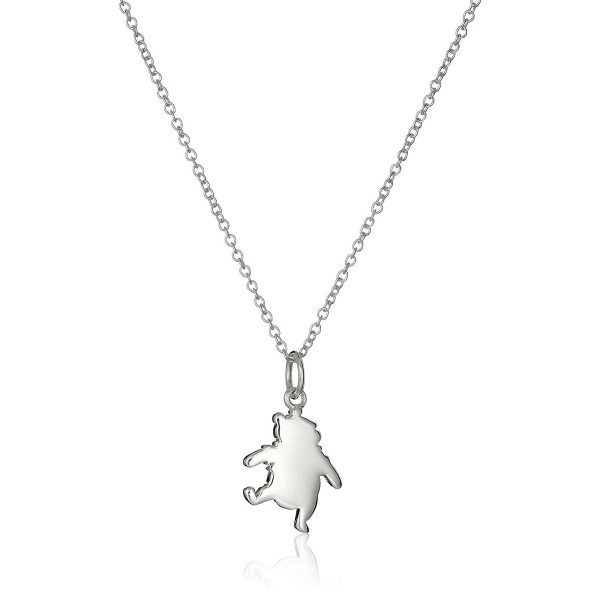 Disney Sterling Silver Winnie The Pooh Pendant Necklace- 16"+2" Extender - C111V23PWJF