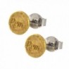 Little Black Gun 22 Caliber Bullet Shell Stud Earrings- Thin Brass Casing - C617XHQM4A0