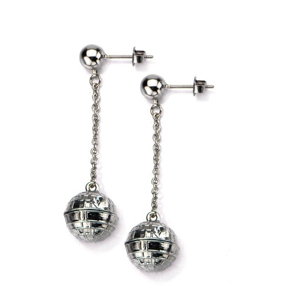 Star Wars 3D Death Star Dangle Earrings with Rhinestones - CX124QX7853