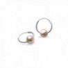 Endless hoop earrings sterling silver - 12mm Avalable in Assorted Color Balls - Light Pink - CS183605KTD