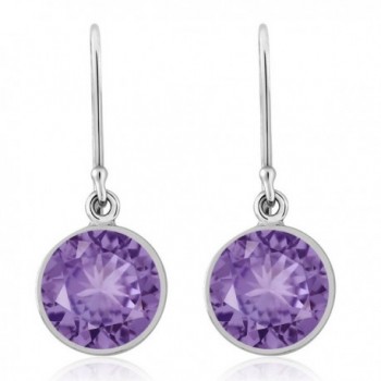 Purple Amethyst Silver Dangle Earrings in Women's Drop & Dangle Earrings