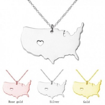 Joyplancraft America Necklace Pendant Personalized in Women's Pendants