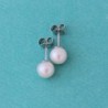 Yellow Genuine White Pearl Earrings