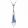 Swarovski Necklace Teardrop Crystals Birthstone - Light Grey - CV1843X3IYY