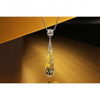 Swarovski Necklace Teardrop Crystals Birthstone in Women's Pendants
