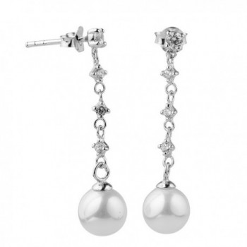 Sterling Silver Zirconia Simulated Earrings