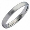 MJ 3mm White Tungsten Carbide Brushed Classic Domed Wedding Ring - C4184TDUMHY