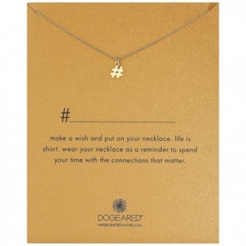 Dogeared Gold Hashtag Pendant Necklace- 16" - CJ11U1L3UYN