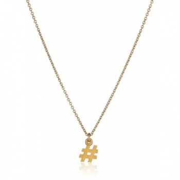 Dogeared Gold Hashtag Pendant Necklace