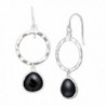 Silpada 'Dark Halo' Sterling Silver and Agate Drop Earrings - CU12N8SIJEI