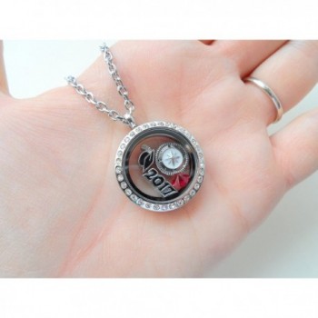 Graduate Gift Locket Necklace Birthstone in Women's Lockets