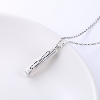 Sterling Infinity Vertical Minimalist Hexagonal Necklace