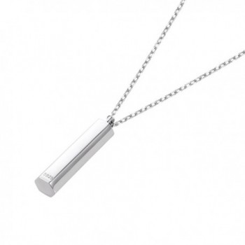 Sterling Infinity Vertical Minimalist Hexagonal Necklace in Women's Pendants