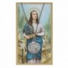 Pewter St. Cecilia Medal & 18" Chain- Prayer Card Set. - CL116ST6TNL