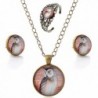 Lureme Vintage Glass Time Gemstone Stud Earrings Necklace Bangle Jewelry Set for Women (js000724) - Owl - CM1884HDWLZ