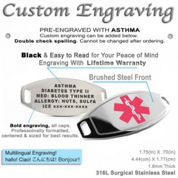 MyIDDr Pre Engraved Customized Medical Bracelet
