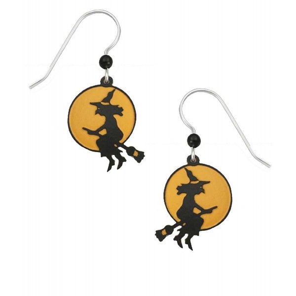 Sienna Sky Halloween Witch Silhouette Moon Earrings 1105 - CV12HE3C77V