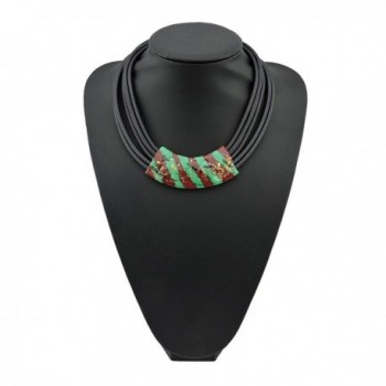 Chunky Statement Choker Necklace NK 10398 Green in Women's Collar Necklaces