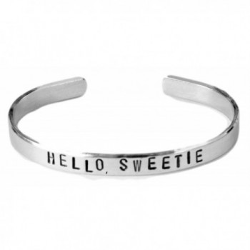 Doctor Who Inspired Bracelet - Hello- Sweetie - Hand Stamped Aluminum Cuff Bracelet - CP11JSP4IML