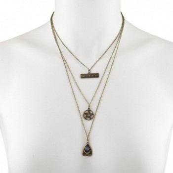 Lux Accessories Burnished Pentagram Necklace