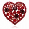 Akianna Swarovski Element Crystals Valentine Heart Pin Brooch - Red - C6120A7YH7F