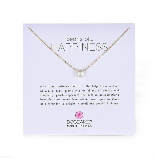Dogeared Jewels & Gifts Pearls of Happiness Freshwater Pearl (8mm) Necklace - gold - CO118SWT6L3 Dogeared Jewels & Gifts Pearls of Happiness Freshwater Pearl (8mm) Necklace - gold - CO118SWT6L3